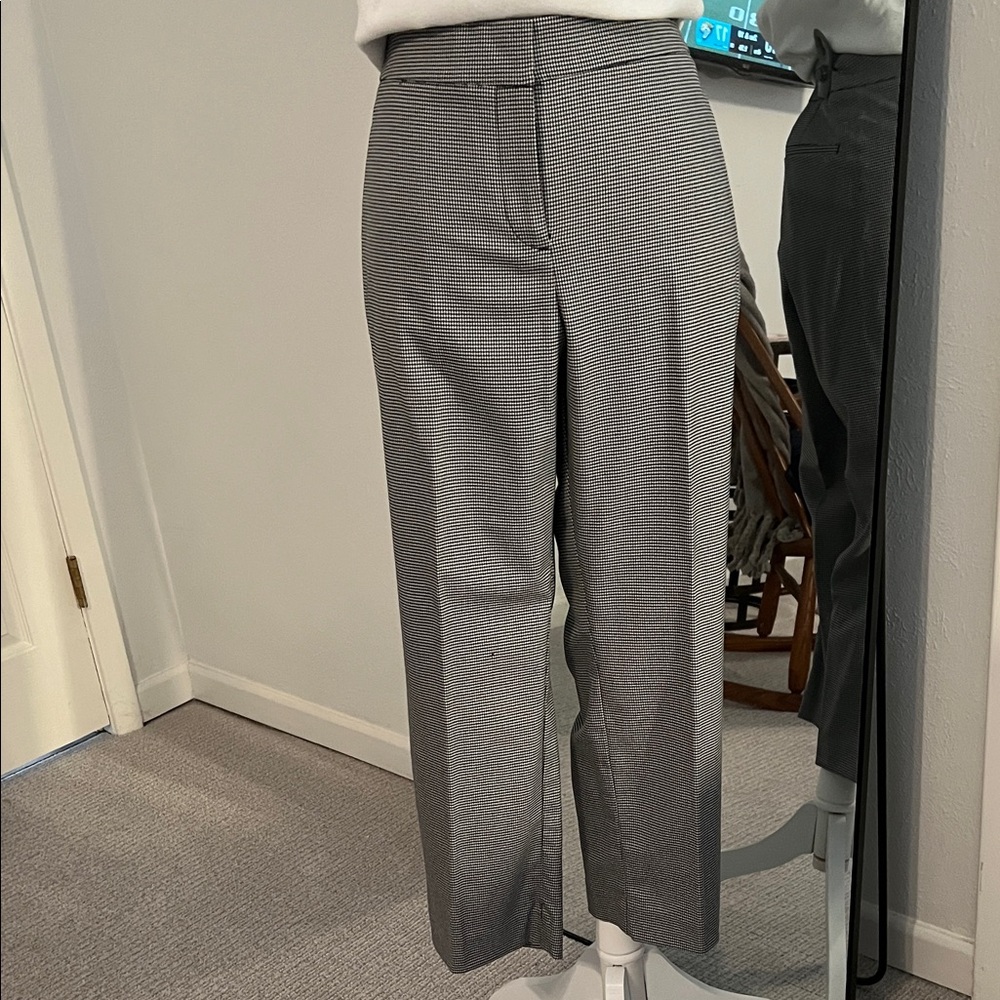 Ann Taylor Factory Black and White Patterned Trousers